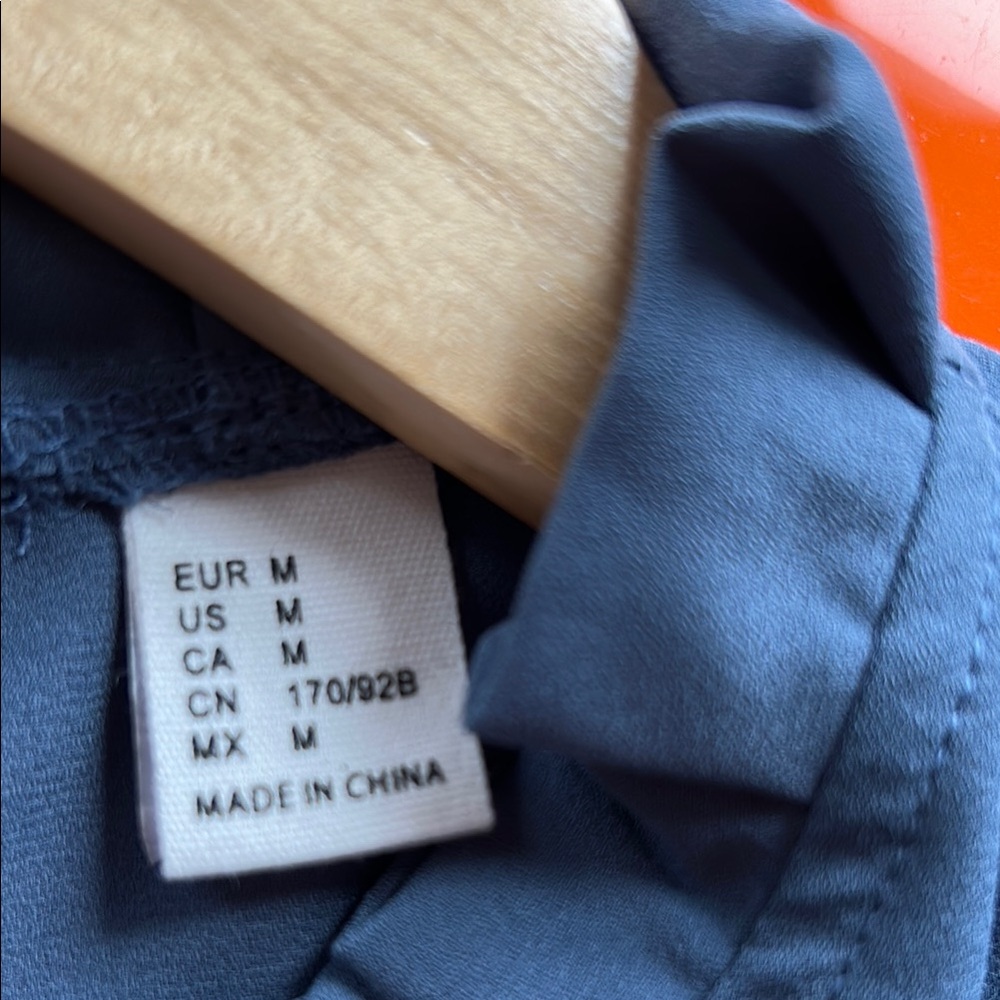 Slate Blue Ruffle Sleeve Work Top new - Picture 6 of 8